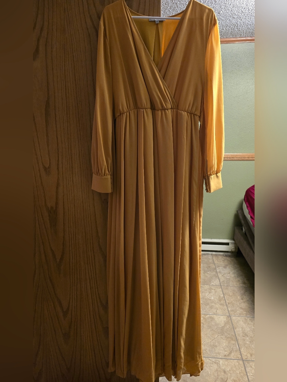 Baltic Born Mustard Maxi Dress with Wrap Front
